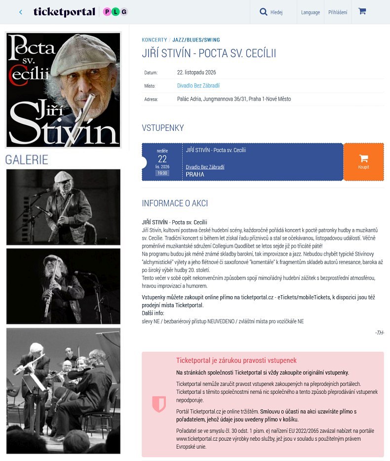 JIŘÍ STIVÍN - Pocta sv. Cecílii JIŘÍ STIVÍN - Pocta sv. Cecílii